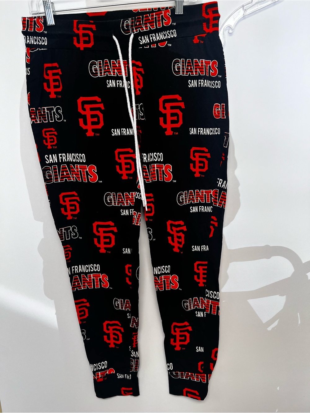 SAN FRANCISCO GIANTS MEN’S LOUNGE OR PJ PANTS. SIZE LARGE ORANGE & BLACK